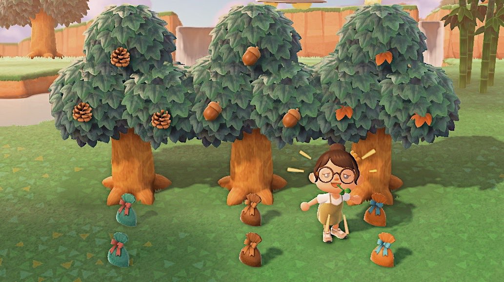 neighhhs's tweet photo. 🍁autumn tree giveaway🍁

one winner will get 2 of each tree in the photo (acorn, pinecone, maple)
a total of 6 trees!

to join: 
~follow me
~like +rt this post
~(optional) tell me ur fav ac villager!

ends in 24 hours!! https://t.co/swjKGGr9G9