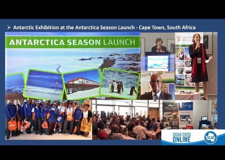 WideWhiteStage's tweet photo. Hearing about #SouthAfrica's #Antarctic activities, including the season opening in the @AntarcticCities city of #CapeTown from Ria Olivier of @Antarcticlegacy project #scar2020 #session36 🇿🇦 https://t.co/LVzVz3DdLZ