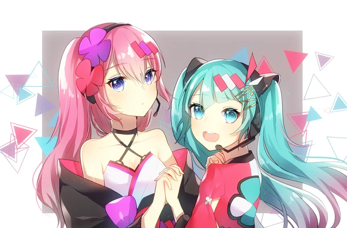 #マジカルミライ2020
#初音ミク #巡音ルカ 
ルカさん描けてなかったのでネギトロ 