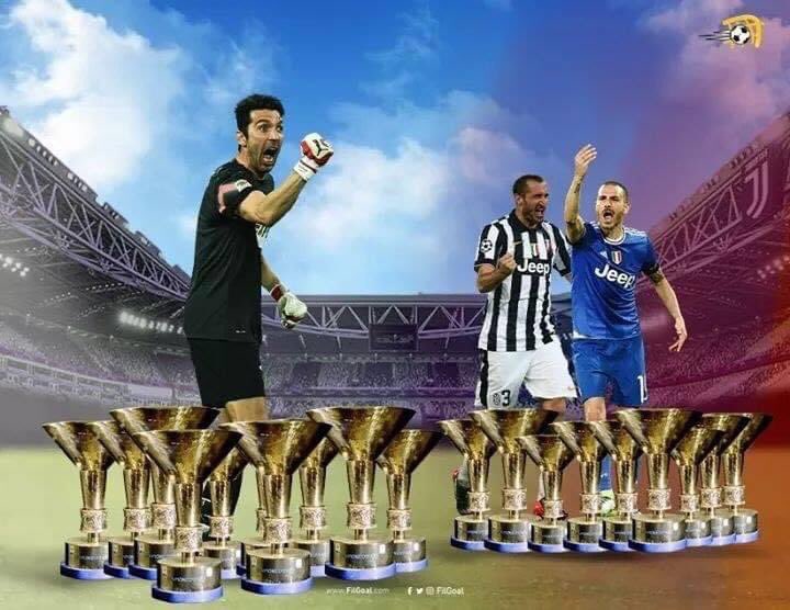 جانلويجي بوفون هو أول لاعب إيطالي يفوز بلقب الدوري الإيطالي الممتاز 🔟 مرات🏆🇮🇹

يليه بونوتشي وكيليني 9 بطولات