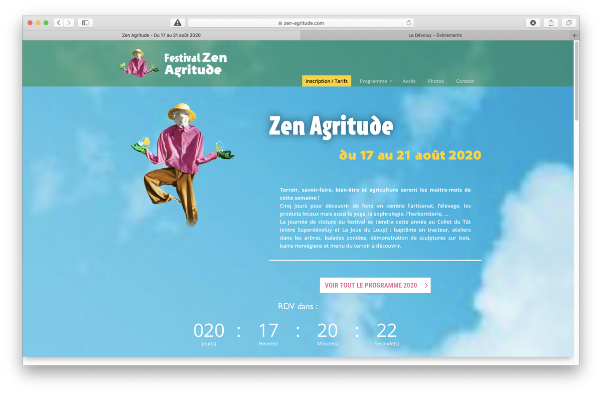 ledevoluy's tweet image. We are OPEN 🎫
La billetterie pour le Festival Zen Agritude est désormais disponible sur le tout nouveau site web dédié à l'événement ! 👍🏼
Découvrez le programme complet et inscrivez-vous à vos ateliers préférés sur zen-agritude.com
#devoluy #myhautesalpes #zenagritude