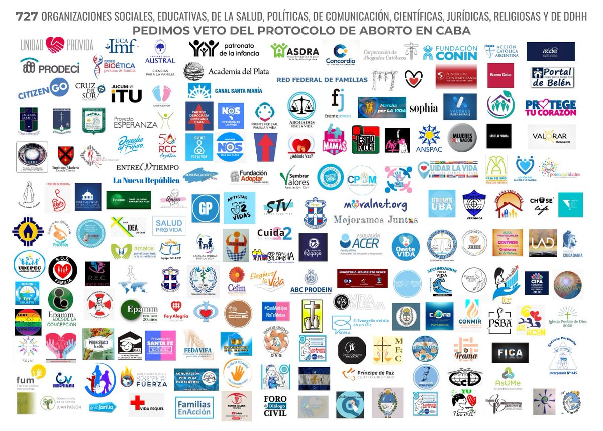 Somos una de las 727 organizaciones que juntas pedimos el veto del Protocolo de aborto en la Ciudad de Buenos Aires #LarretaVetaElAborto.