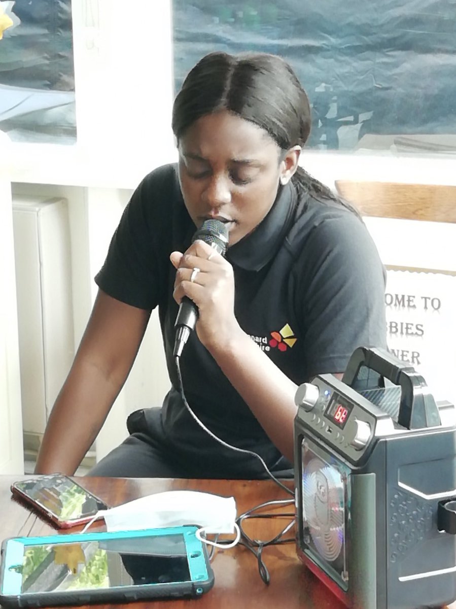 LHolehird's tweet photo. We now have a new karaoke machine! A great addition to the home! Love seeing our carers many talents 😆💓 https://t.co/ENd8Kt5RpV