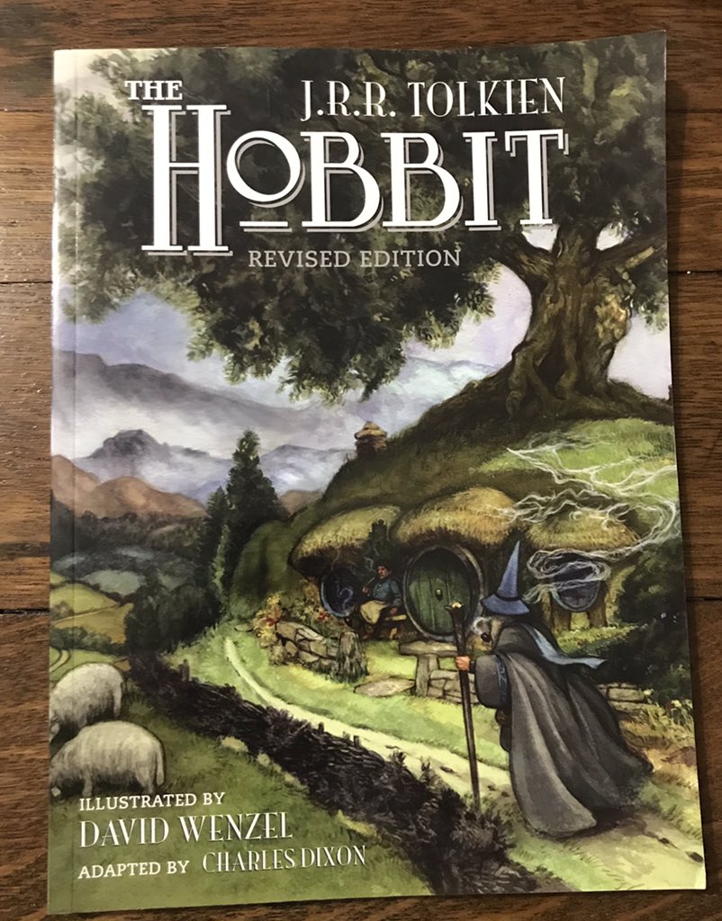  #TolkienEveryday Day 5An interesting version of The Hobbit, released in the form of a comic book/ graphic novel, and illustrated by  @DavidWenzel3