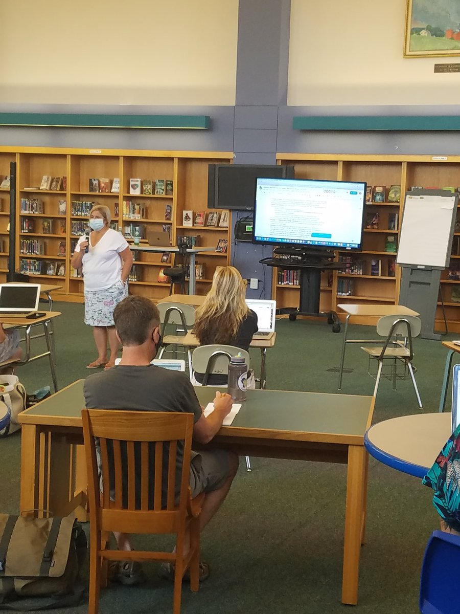 Superintendent Banios leading the teacher/admin design team meeting to begin to look at what school may look like in the fall.
#teamwork #HWRSD