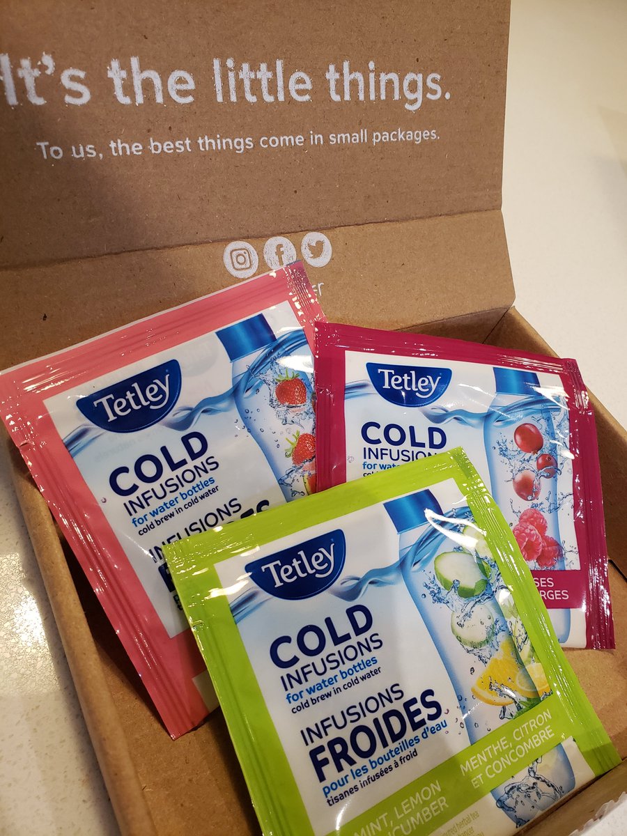 JPerry04's tweet photo. I like getting mail but I love getting free stuff! And these Tetley Cold Infusions are the perfect summer drink! 
#samples #freesamples #samplercontest #coldinfusions #tetley @TheSamplerApp https://t.co/WKocnNk395