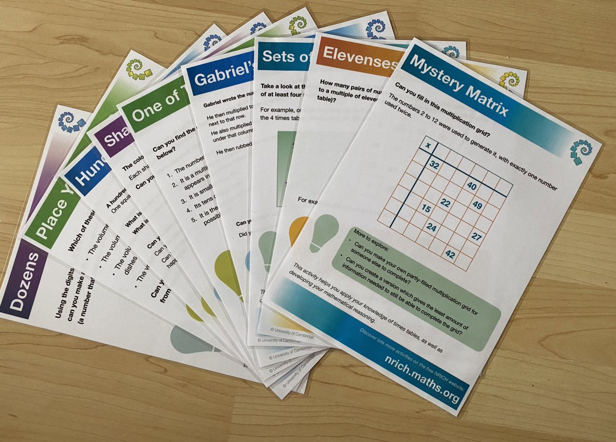 MissLMccoll's tweet photo. @nrichmaths always have amazing maths resources to challenge pupils of all levels! They are a great way to develop problem solving skills as well as pair/group work 🙋🏻‍♀️🙋🏻 Printed, laminated and ready to go
#mathschallenge #NRICHmaths #primaryteacher #primarymaths #scottishteacher https://t.co/A7Am7ZSt0T
