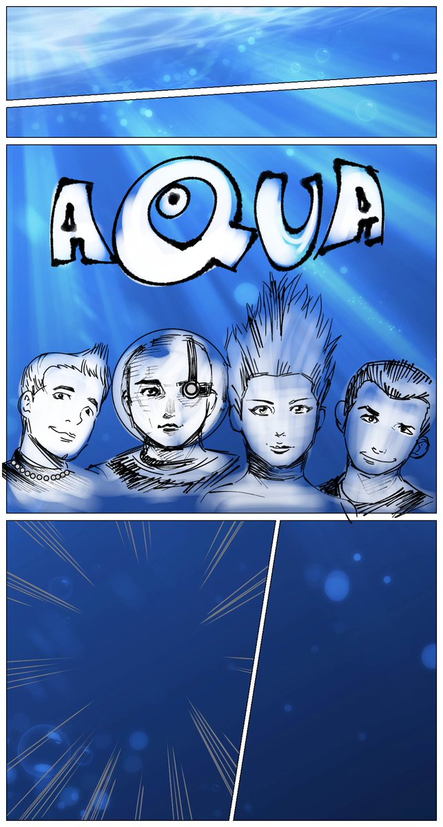 僕はAquaのCartoon Heroesが大好き！僕が描いたカートゥーンヒーローの漫画のエンディングに勝手に脳内で流してました‼️
Aqua 最高😃⤴️⤴️
#Aqua  #CartoonHeroes　
#漫画　#絵描きさんと繋がりたい　#art #絵描き