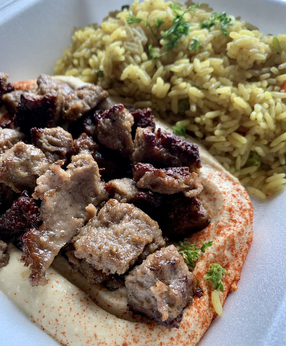 ⭐️⭐️MONDAY $10 SPECIAL⭐️⭐️ Today only,  get your choice of a FULL Chicken, Beef, Gyro, or Veggie with Hummus Entree with your choice of 2 side dishes for ONLY $10!! That's right, ONLY $10! Premium sides extra. Not valid with any other offer or delivery.