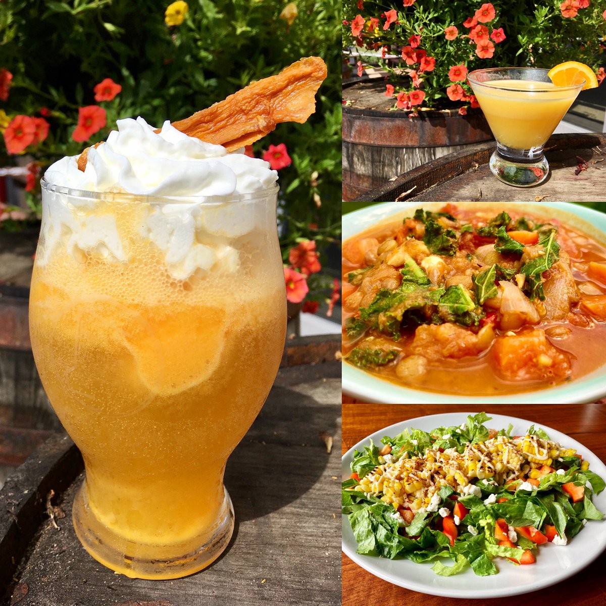 BierDistillery's tweet photo. Join us again for dine-in Meatless Monday! $2 off meatless menu items and ALL cocktails. Our meatless specials this week are Elote Salad and Spiced Lentil Soup. Our Monday-exclusive cocktails are Ginger Mango Float and Orange Julius. https://t.co/wvKDmrSu8v