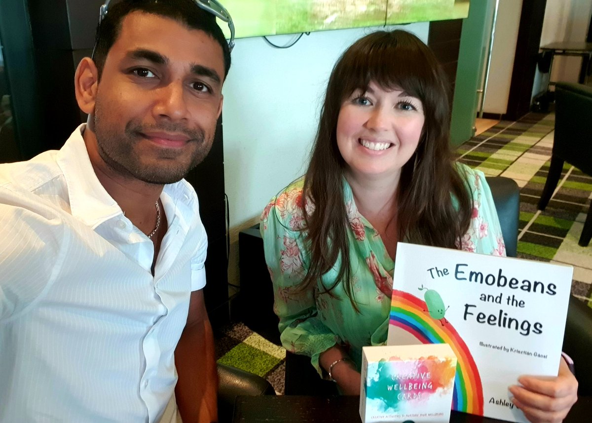 EvoHannan's tweet photo. Just caught up with the inspiring @mindfulmissg to chat being an author, creating a well-being resource and following your dreams. Here's to the bright future ahead Ashley! #MondayMotivation #WellbeingEd https://t.co/Yz9SbfA1cG