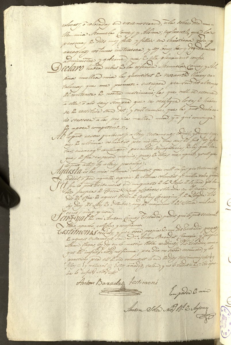ahlleida's tweet photo. Anton Comes, espardenyer, nascut a #Lleida, fill d'un sabater de Calaf, el 6 d'octubre de 1829 vivia a #Corbins, on dictà testament a casa seva a un notari que tenia el despatx a #Aitona. Tenia una "greu indisposició". 
#Segrià #fonsnotarial #arxiusacasa 
@patrimonigencat https://t.co/7pQA4O135M