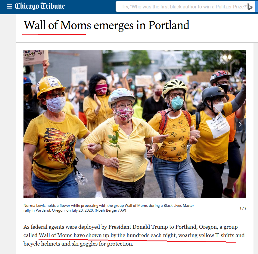 10/There's been a lot of sympathetic coverage in media. Much of it revolves around the so called "Wall of Moms."The media story is that these moms are acting to protect the protestors from vicious police. However, this is just another strategy from the same activist playbook...