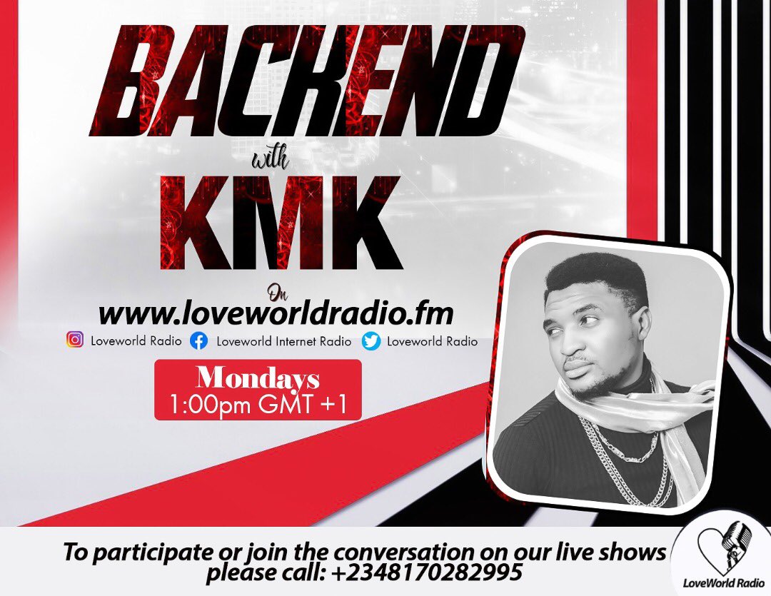 LoveworldRadio's tweet photo. #ComingUp
*Backend with KMK By 1:00pm GMT + 1 *
This show discusses everything young people don't talk about and how it affects them.
Click
https://t.co/kNK3Hv617U
You can participate via our app. Download it from your play store using reference code: LWR
#BackendWithKMK https://t.co/ymNZ6huOsx