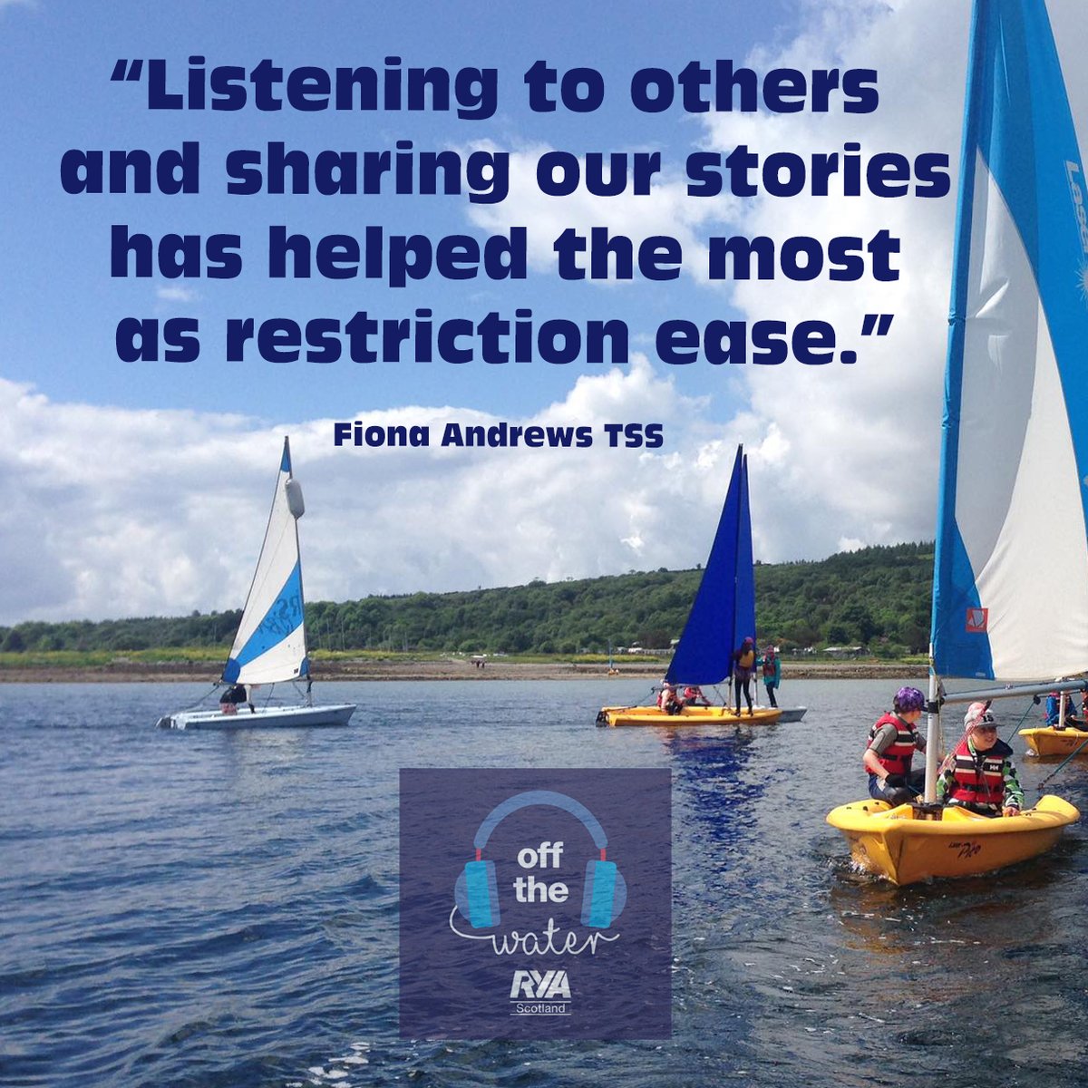 RYAScotland's tweet photo. Our podcast Off The Water hear's from #RYATraining Centres  as they return to activity in Scotland. https://t.co/sh2pacFDYO  #podcasts #ReturnToBoating @sportscotland @yachtinglife @RYA  Win an Overboard waterproof rucksack with your feedback  https://t.co/F3nhNWRKCe https://t.co/rfxmiHzLTk