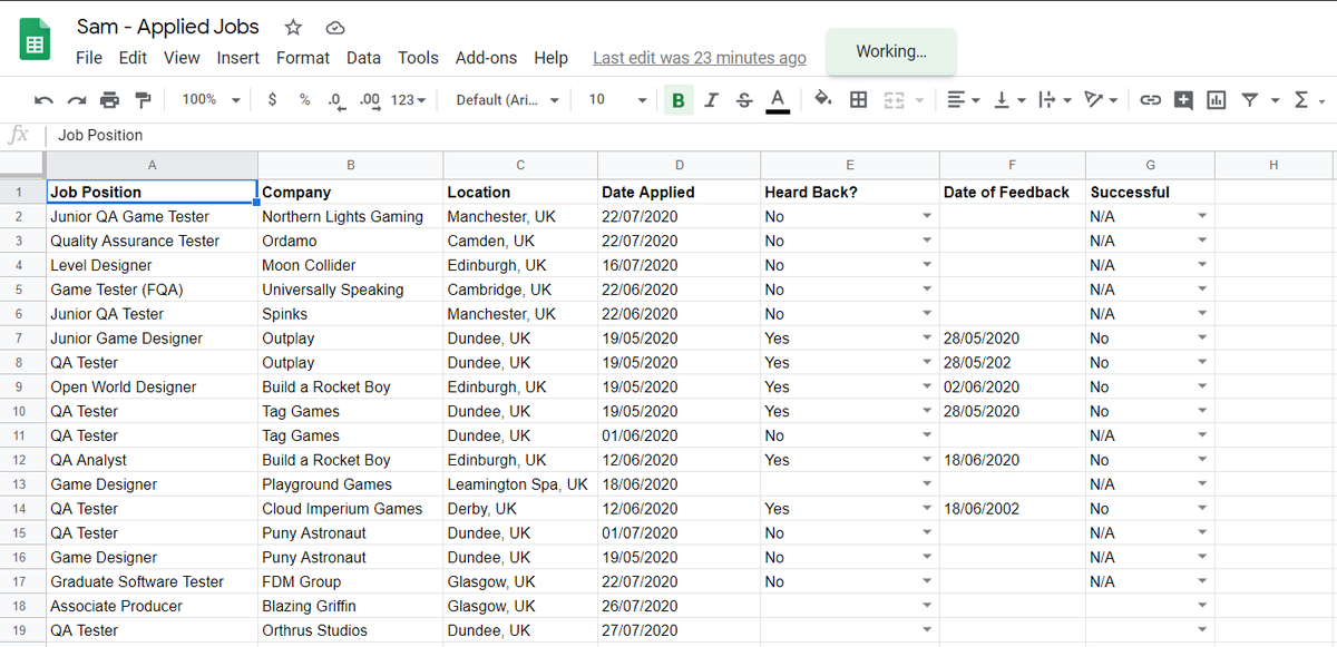 SamuelLambie's tweet photo. It’s depressing seeing all the rejected applications, but I will not give up! It is a competitive market the games industry but the dream of working in the industry will keep me motivated.... One day...surely #games #graduate #Careers #Believe https://t.co/I7Pe4YtSIb
