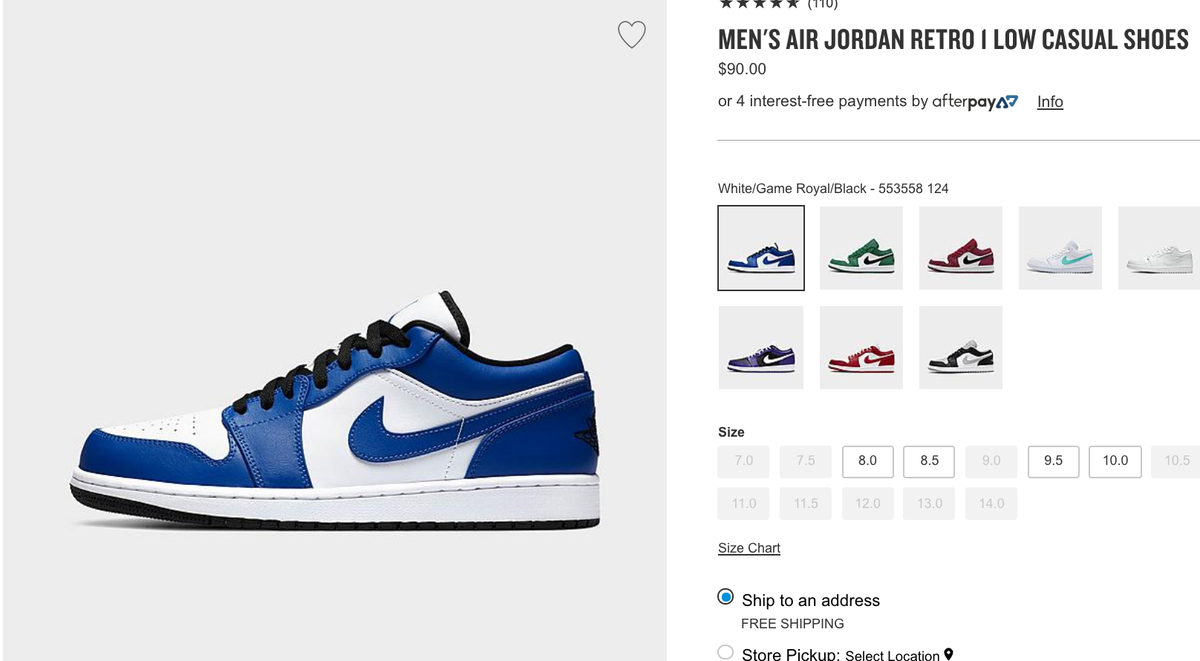 air jordan 1 low finish line