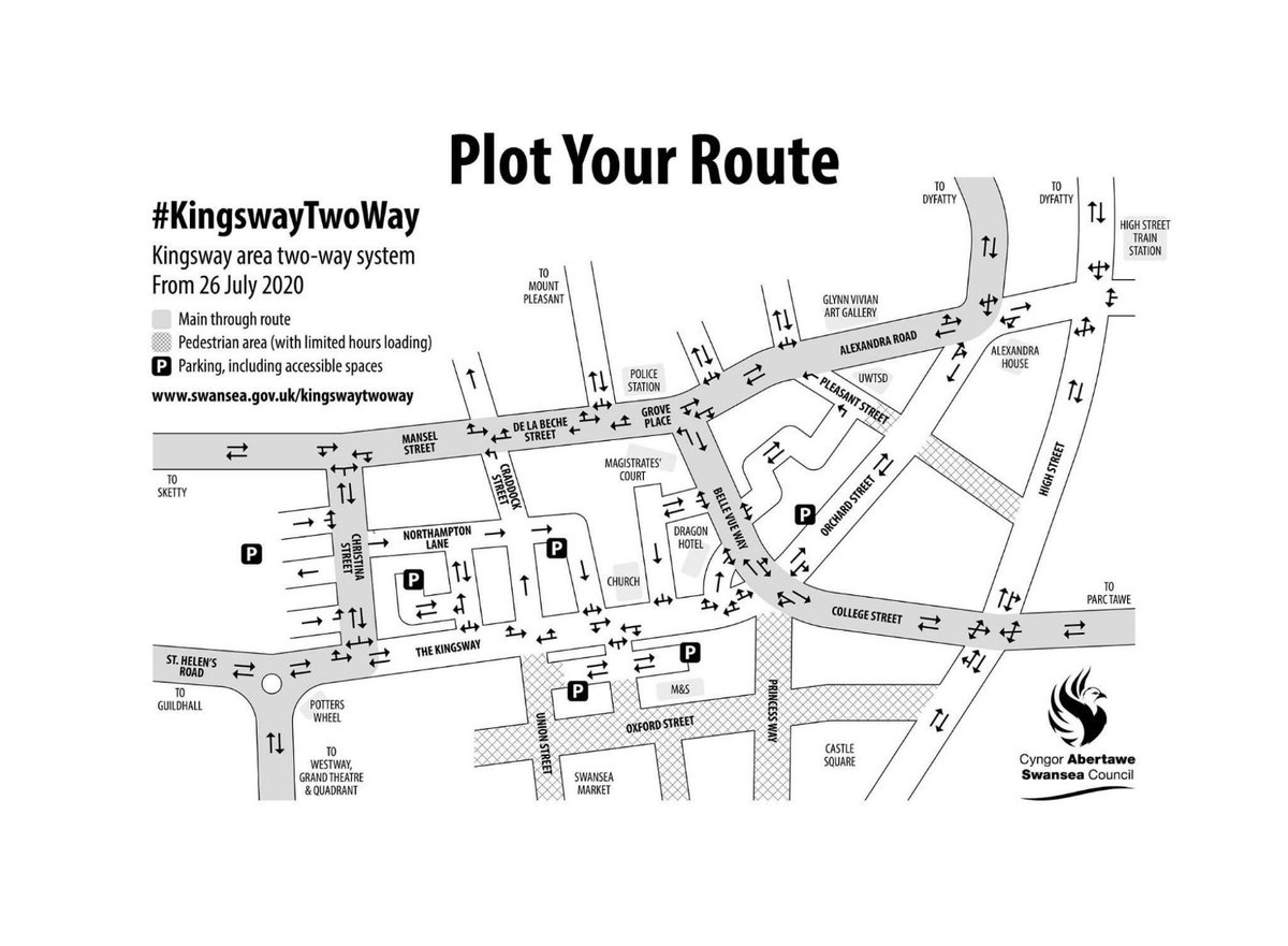 AlunGriffiths_'s tweet image. PROJECT NEWS: 
Surfacing works and pavement widening at Kingsway Swansea is complete! Two-way traffic now in operation and new, wider footways provide plenty of room for social distancing. 
#KingswayTwoWay #PlotYourRoute 
@SwanseaCouncil @4theregion @swanseaBID   @BigHeartSwansea
