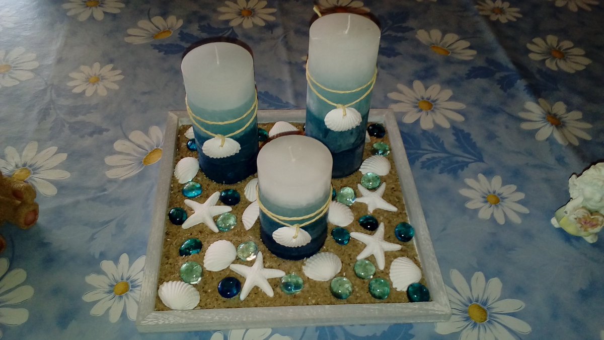 Simran2402's tweet photo. #our #CandlesSetDecoration #SummerDecoration #3CandleswithShells #Sand #Shells #Starfishes #Stones #blue #white #colorful #beautiful #Weltbild #GermanCompany #bought #gotsent #afewdaysago #new @weltbildnews @blacky3001 βΊππππβ¨π‘πππ£βππ΄ππΈπΏππ»π±ππΌπ£π·π©πͺππ https://t.co/RDsgMfF7s3