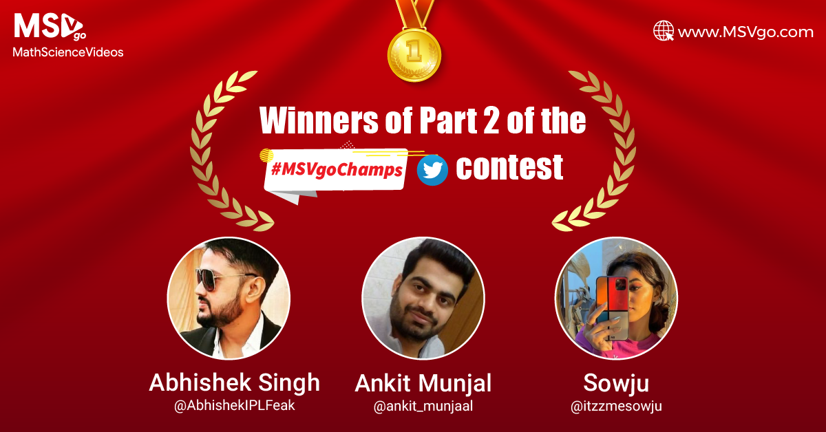 MSVgo's tweet photo. Congratulations, @AbhishekIPLFeak , @ankit_munjaal , @itzzmesowju! ๐
You are our winners of Part 2 of the #MSVgoChamp Contest! It was a tough round, but everyone played really well. Cheers! Please DM us your details for your Amazon vouchers. https://t.co/V0kVovDEoG
