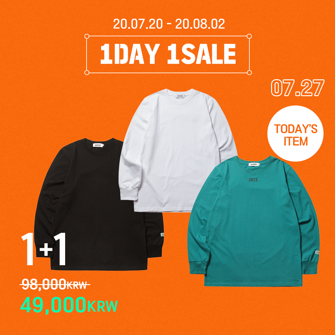 JnssOfficial's tweet photo. 1DAY 1SALE : 쥬네스 롱슬리브 티셔츠 (3color)
심플한 로고 자수 포인트에, 요즘같이 쌀쌀한 장마시즌에 필수템!
백프린트도 취.향.저.격!

오늘 구매하면, 1+1 구입시, 반값!!
🛒 https://t.co/sf6aK5rJmt
*특가전으로 단순 변심으로 인한 반품, 교환은 불가합니다.

#JEUNESSE #JNSS #쥬네스 https://t.co/nBFQdr9RYI