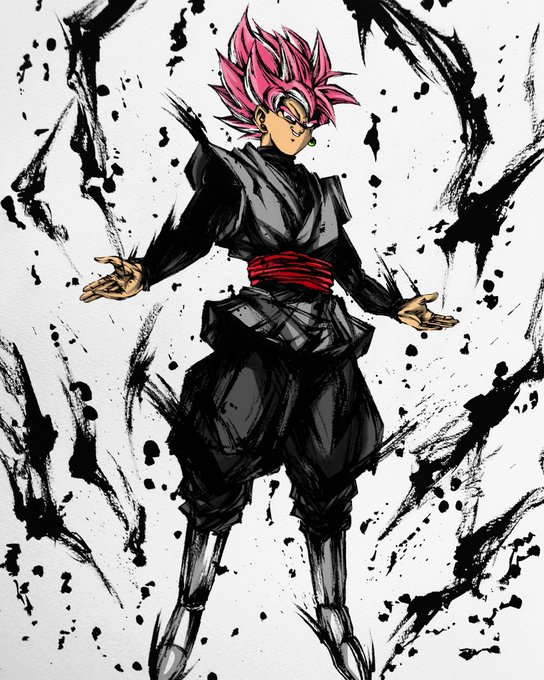 推しはいつまでも尊い(過去絵)
 #ドラゴンボール #墨絵 