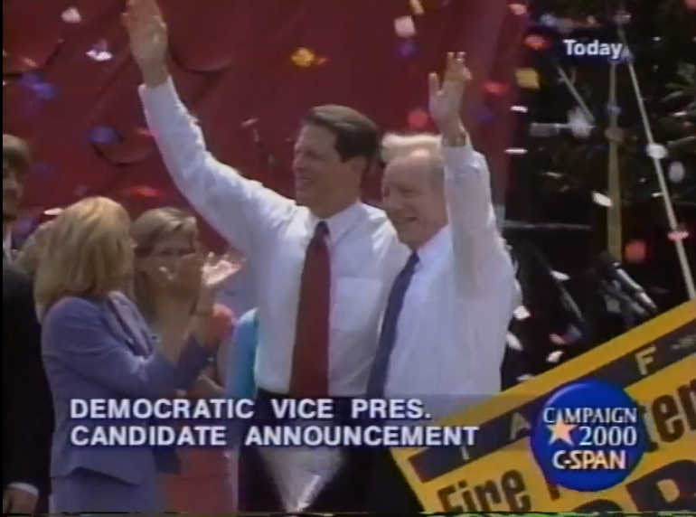 2000 (D): For VP interview w/ Gore, "I was smuggled into the U.S. Naval Observatory, the vice president's official residence, in the backseat of a van with darkened windows." -Joe Lieberman"When you come in as a VP candidate, you're boarding a train that's already moving."