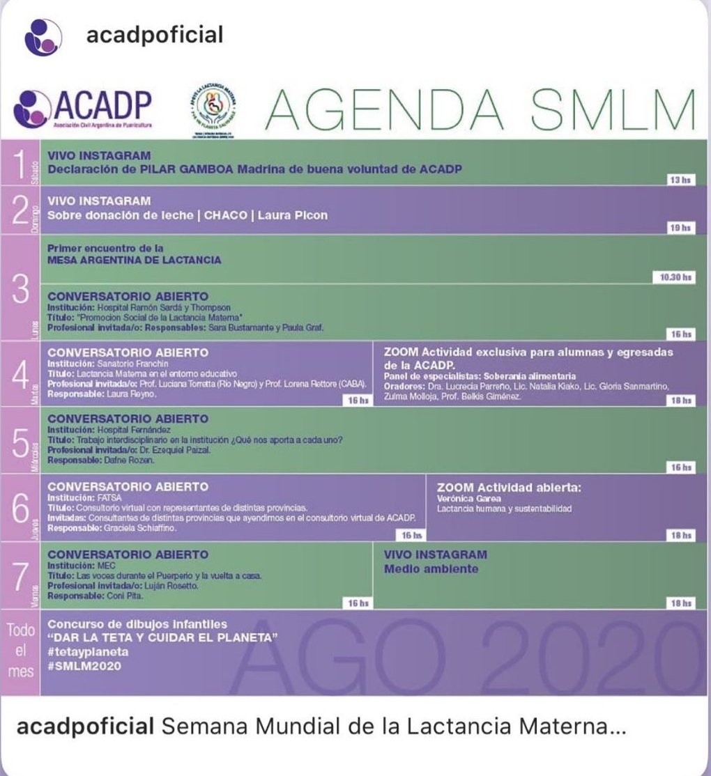 ACADPueri's tweet photo. Se viene la Semana Mundial de la Lactancia Materna y habrá mucho para ver, conocer, informarte y participar
#ACADP #SMLM #LactanciaMaterna #Puericultura #semanamundialdelactanciamaterna #salud #crianza #Formaciononline #carreravirtual https://t.co/qZ0fLeYgsJ