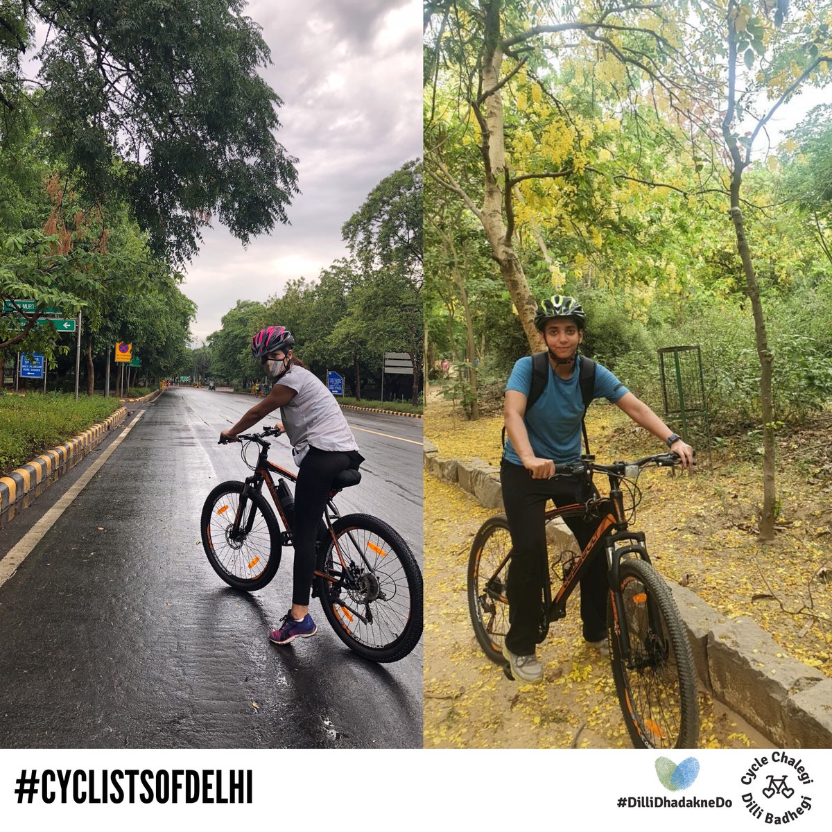 DelhiBreathe's tweet photo. "As new cyclists being able to cycle 30 kms easily, on broad tree lined roads in the centre of Delhi, allowed us to imagine how easily we could leave our gas guzzlers behind - if only we had safe cycling infrastructure." #cyclistsofdelhi #cycle4delhi #dillidhadhaknedo https://t.co/56rUcj9xGx