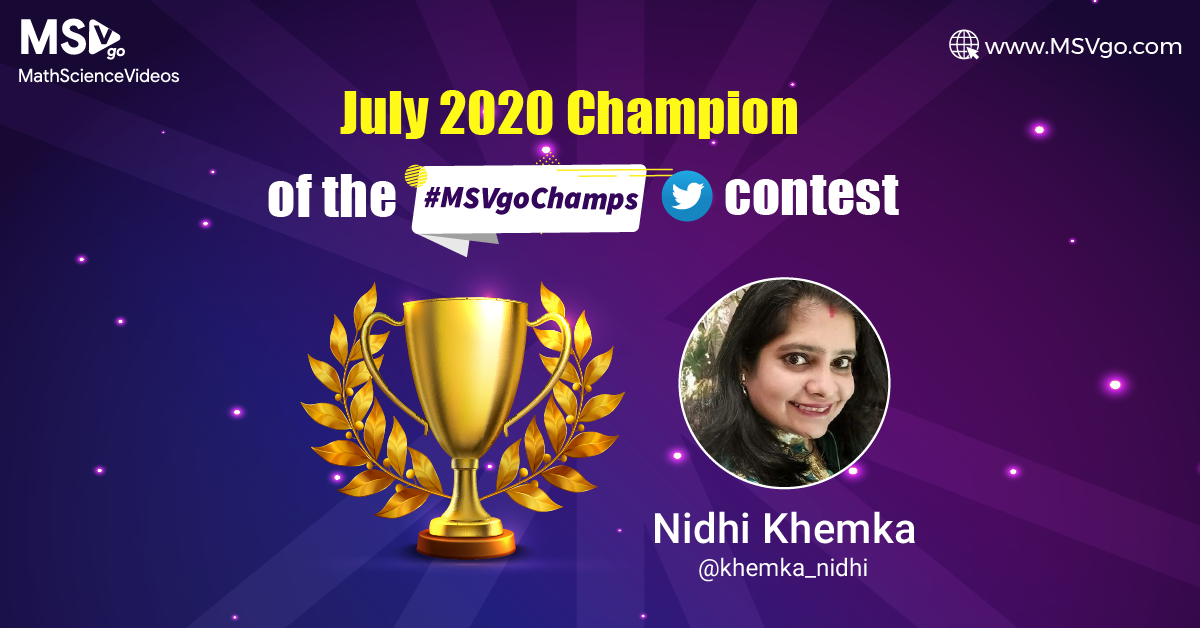 MSVgo's tweet photo. @khemka_nidhi - Time to shout Hip Hip Hurray! ๐ฅณ
Youโre the grand prize winner of our #MSVgoChamp Contest for the month of July 2020!
DM us your details to collect it. https://t.co/x5IQv1rJbO