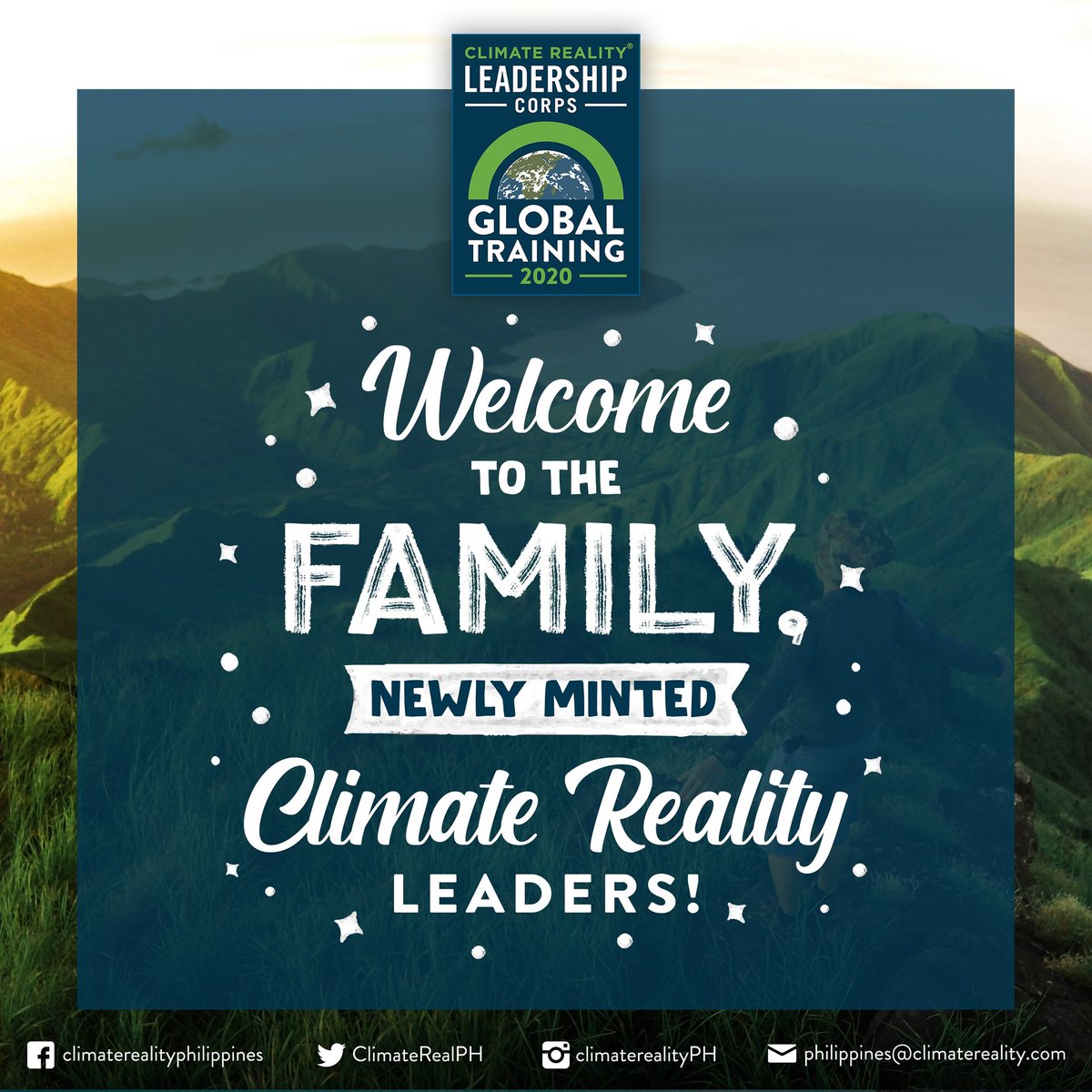 ClimateRealPH's tweet photo. A big congratulations to the newly minted @ClimateReality Leaders across the worldโmost especially, of course, to the Pinoy ones whom we are all excited to welcome to our family!ย
#LeadOnClimate
#ClimateRealityPH
#GlobalTrainingJuly https://t.co/WcGD7jqM6d