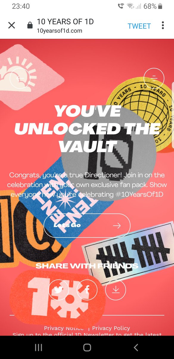BayHidson's tweet photo. Yesterday i was on the 10 years 1d website and i saw this. Does anyone has this too?
#10YearsOfOneDirection
#TenYearsOfOneDirection
#10YearsOf1D
#onedirectoin https://t.co/ELnfSDssTH