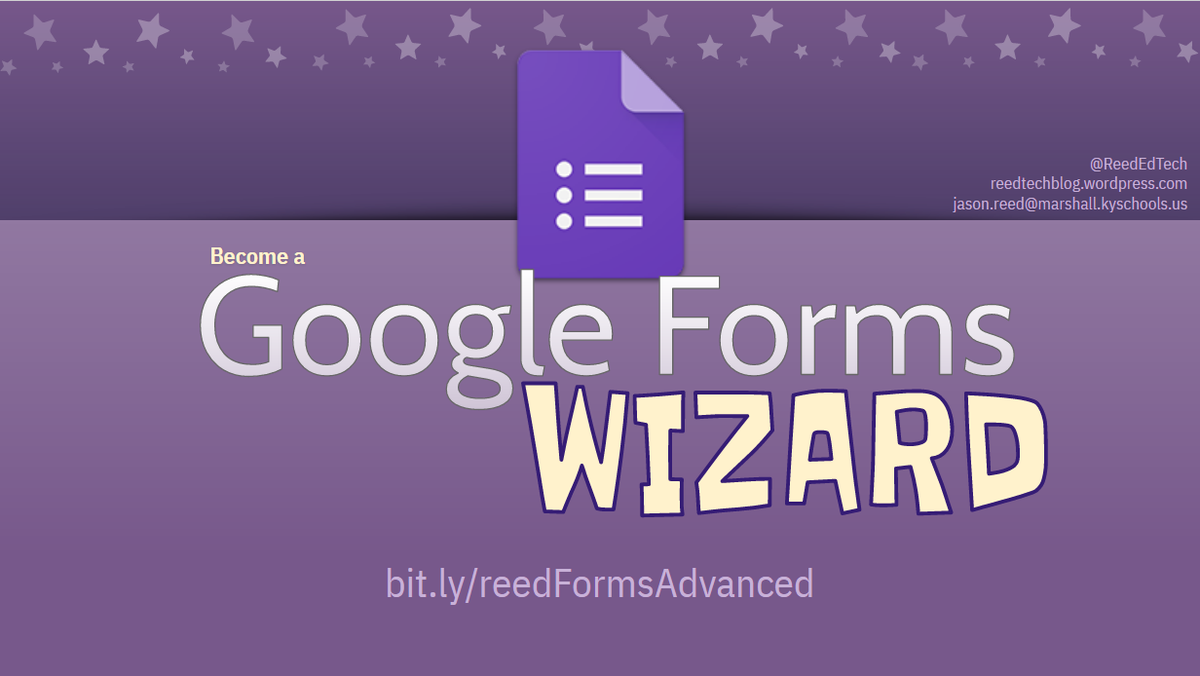 ReedEdTech's tweet photo. Getting geared up for #IFLLEX !
Come join me at 10 (9 Central) to take your Google Forms to the next level! https://t.co/V9X6qzDYRC