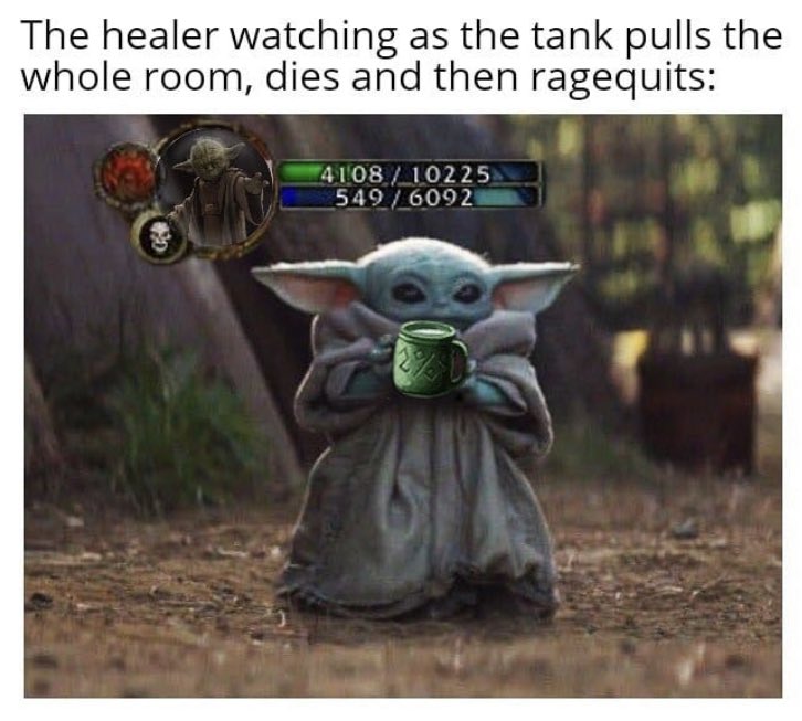Asheenah83's tweet photo. #worldofwarcraft #healer #yougonnadieifyoupullallofem #youthoughtwrong #badtank @Warcraft https://t.co/krVOWJOetj