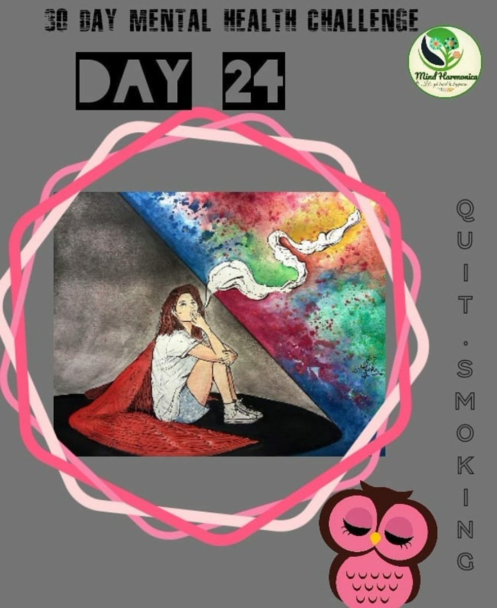 mindharmonica's tweet photo. Day 24 - Quit Smoking 

#MentalHealthAwareness #MentalHealthMatters #Mentalhealth https://t.co/65y9KoJSkv