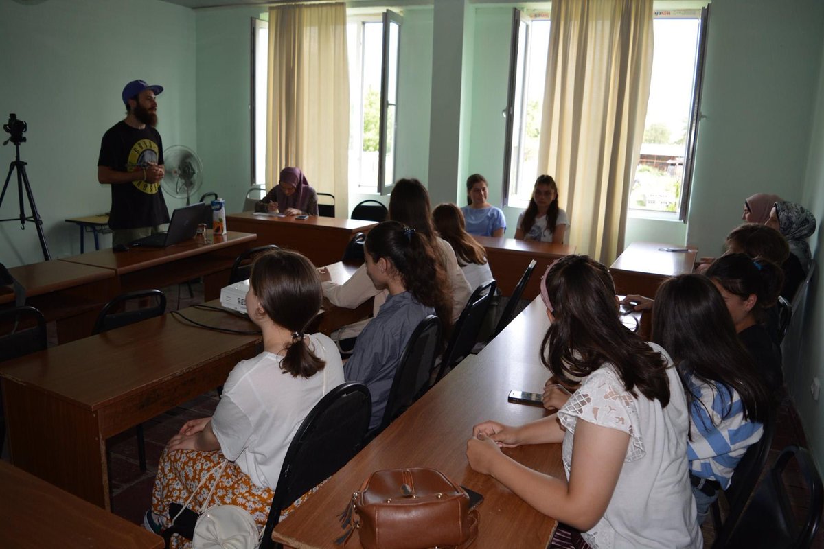 RSF_Georgia's tweet photo. Brilliant day’s training on video recording from Gio Bejanishvili for our Bloggers Club in #pankisi! @Utskhography https://t.co/9V5rI0Rc2J
