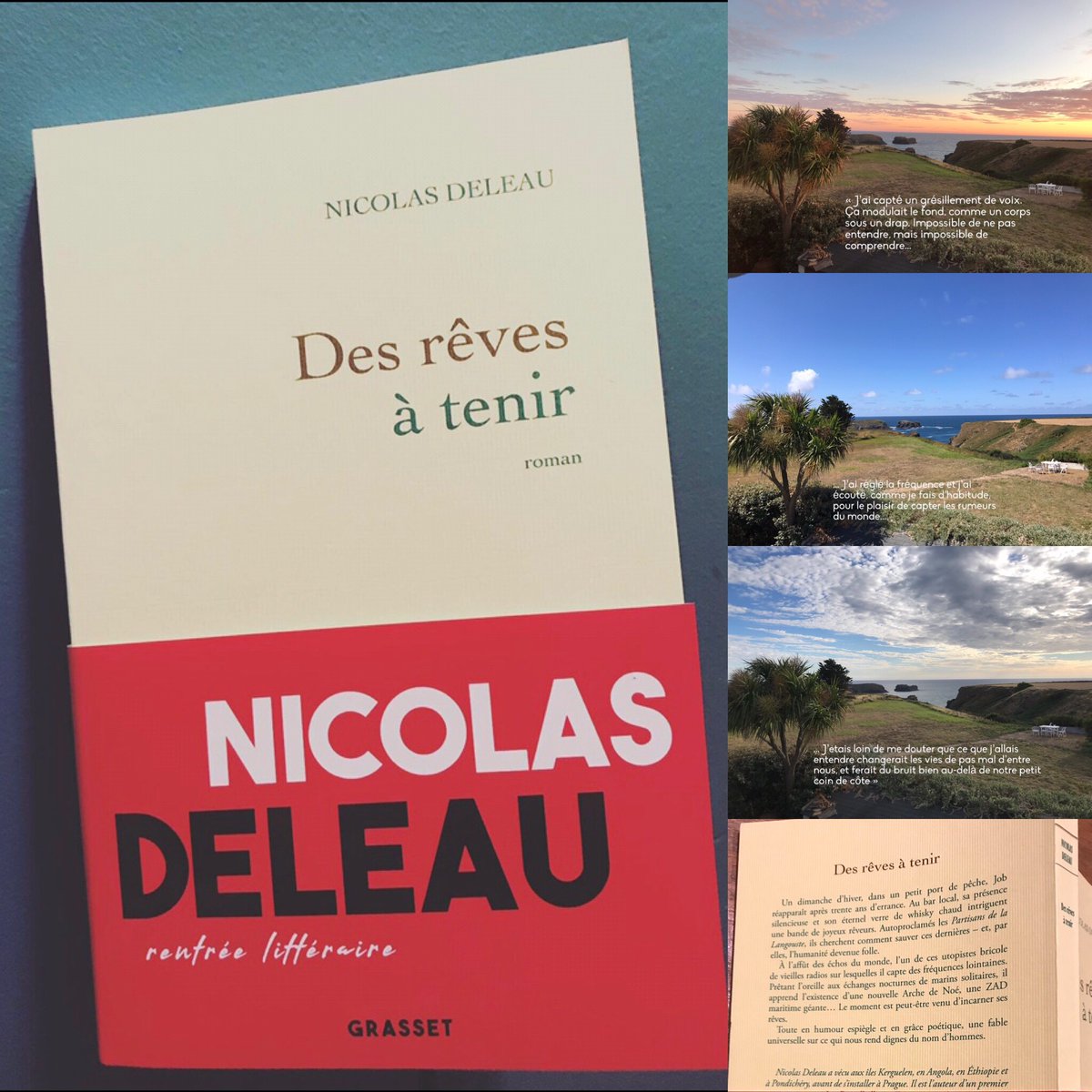 Des rêves à tenir, deuxième roman de Nicolas Deleau. Poésie, humour, douceur, utopie et désir d’ailleurs, d’ici peut-être... A découvrir le 2 septembre 
<a href="/EditionsGrasset/">Grasset et Fasquelle</a>
 @MagalieSFSG