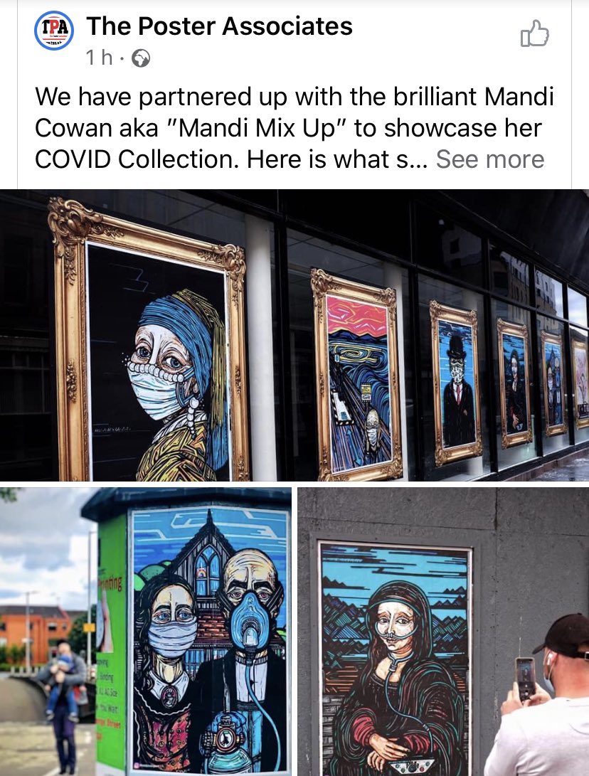ayemind99's tweet photo. A friend and colleagues @CarolCowan13’s daughter who is a talented young Paisley artist @MandiMixUp’s work is being showcased in Glasgow. Look out for them and RT. Head over to https://t.co/Pu3UTuD0tu to find out more. #covidcollection #ArtistOnTwitter #artforwellbeing https://t.co/UXL2I9MKjc