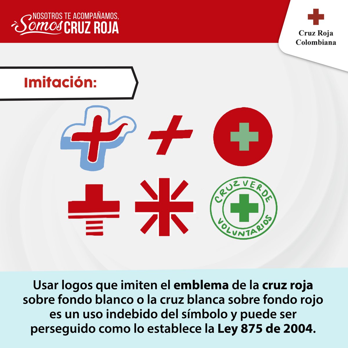 cruzrojacol's tweet photo. Ayúdanos a fomentar el buen uso de nuestro emblema, ❤️ no lo utilices y reporta estos usos indebidos. Nosotros te acompañamos #SomosCruzRoja ⛑️❤️ https://t.co/zzOo7Qbvkg