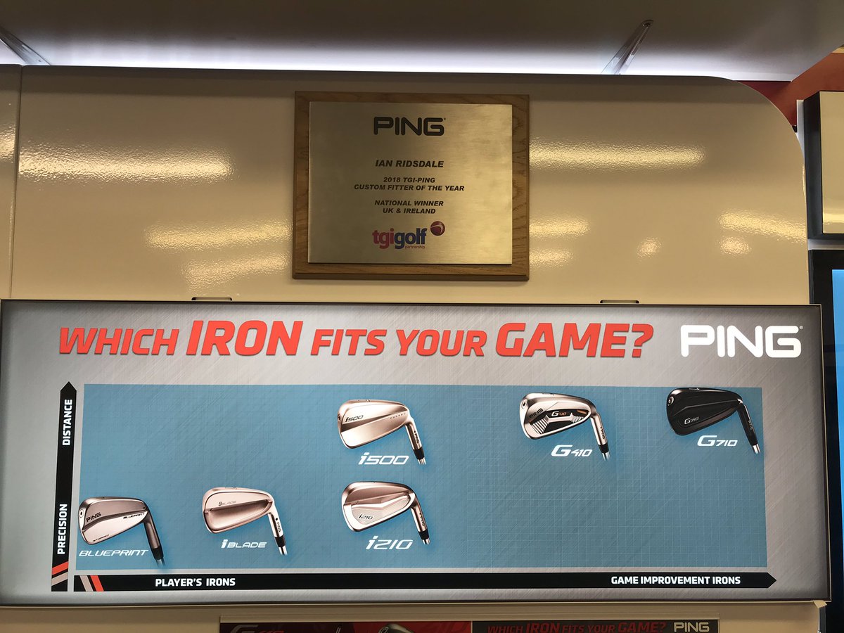 R1Ridsdale's tweet photo. Thank you 🙏 @PINGTourEurope @clarky_9 for your support as ever 🌈👍, fitters were superb and new Shop within a Shop fitting is in and ready to be filled up @TGI_Golf @WragBarn #customfit with @PingTour #alwaysgolfing in these Strange times https://t.co/ImuARTIwbj