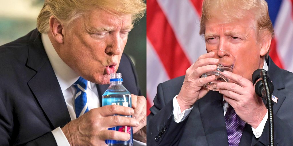 maggiernbsn's tweet image. Bingo! 😉 Trump 'won't be able' to throw out the first pitch because of his SMALL, WEAK hands. He can barely hold a glass of water!
#TrumpIsUnwell #TrumpNeedsHelp