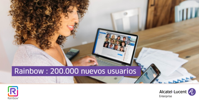 sromerom1's tweet photo. Durante la crisis sanitaria, más de 200.000 nuevos usuarios, en 3.000 empresas, adoptaron #Rainbow como su plataforma de colaboración. https://t.co/GdHiX0Ix73 https://t.co/1ObXqPNIbe