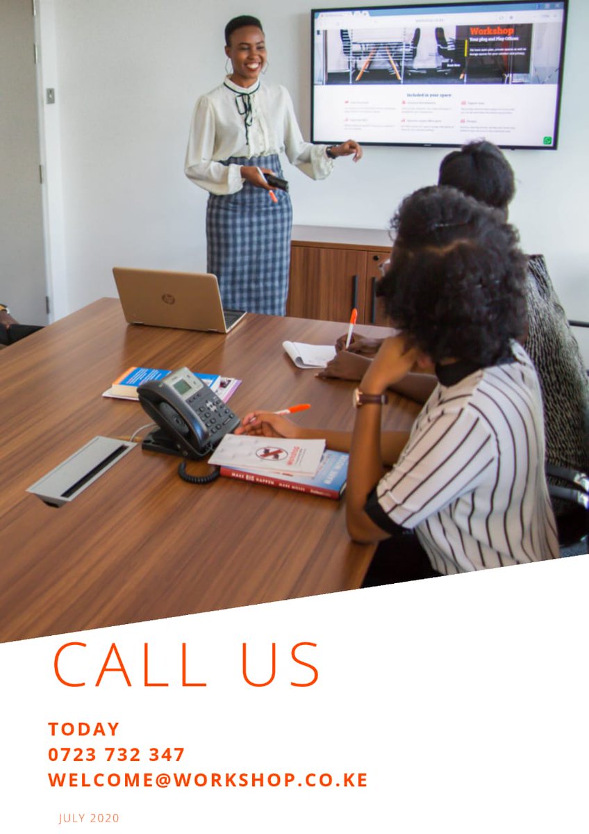 CheroMisoy's tweet image. The New Way to Work.😍😍😍
@ Workshop Nairobi
Private offices and virtual offices available in Westlands .Fully serviced spaces for your needs .Peep the amazing perks below.
Kindly RT,our clients might be on your TL #coworkspaces #virtualoffices
#westlands #Nairobi