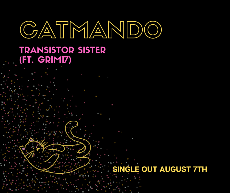catmandomusic's tweet photo. I'm excited to announce that my new single 'Transistor Sister' will be released on August 7. The fabulous @Grim17official has kindly done the vocals on the track.

'Transistor Sister' will be available on all major streaming platforms. https://t.co/WcruuhYhLT