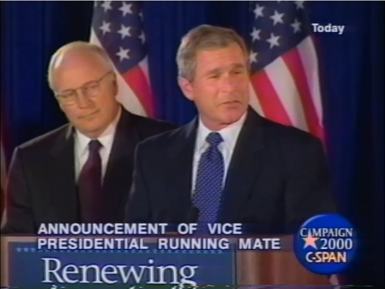 2000 (R): Dick Cheney, chosen by George W. Bush after leading Bush's VP running-mate search process, on why "it's harder to find a good vice presidential candidate than you might think."