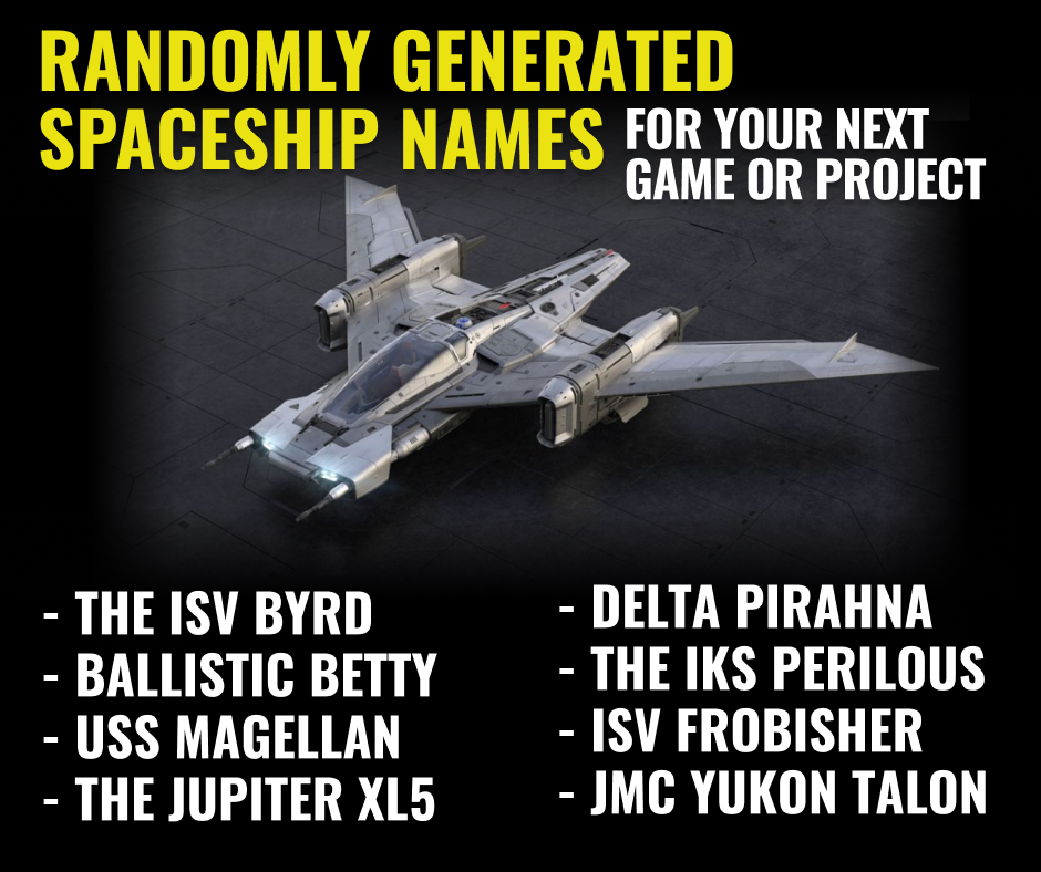 SciFi_Ideas's tweet photo. If you need a name for a spaceship, see our random generator: https://t.co/9Xmum7RERV #spaceship #scifi https://t.co/wW5qAiCsle