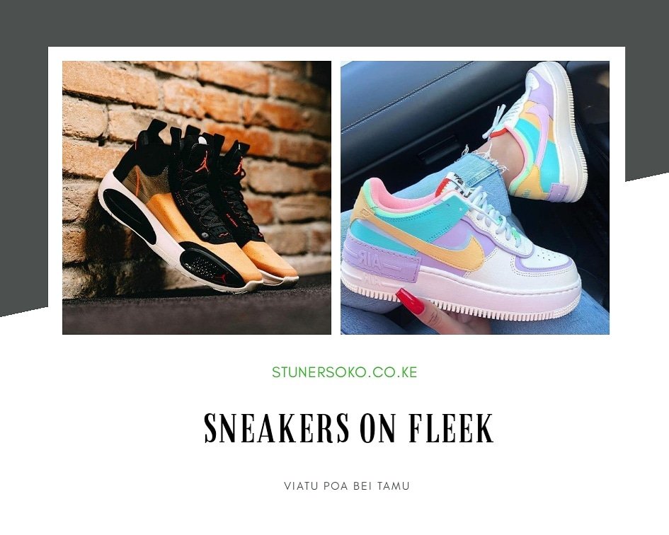 Stuner_Soko's tweet photo. Stay on Fleek and on budget . Enjoy Deals on your favourite Sneakers On Kenya's No.1 Shoe Supermarket. 

https://t.co/cunT7qu5J2 
#viatupoabeitamu #stunersoko https://t.co/AviWRb2bB9