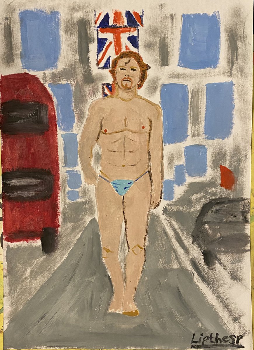 Lipthesp's tweet photo. Another lockdown painting, this time of #TimShieff wearing his face mask incorrectly. https://t.co/M99s9OLlYv