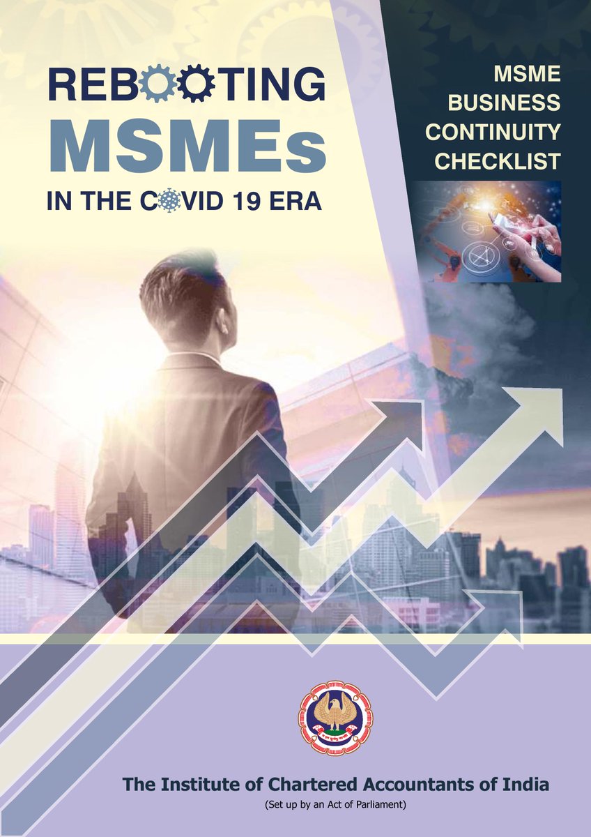 theicai's tweet photo. MSME Business Continuity Checklist by ICAI
For more details please visit
https://t.co/NyUpCnVYOs
@nitin_gadkari @nsitharaman @PiyushGoyal @ianuragthakur @pcsarangi @minmsme @FinMinIndia @atulguptagst @JambusariaNihar 
#AtmaNirbharBharat #MSME #CAswithNation #IndiaFightsCorona https://t.co/ZwmuylBWnV