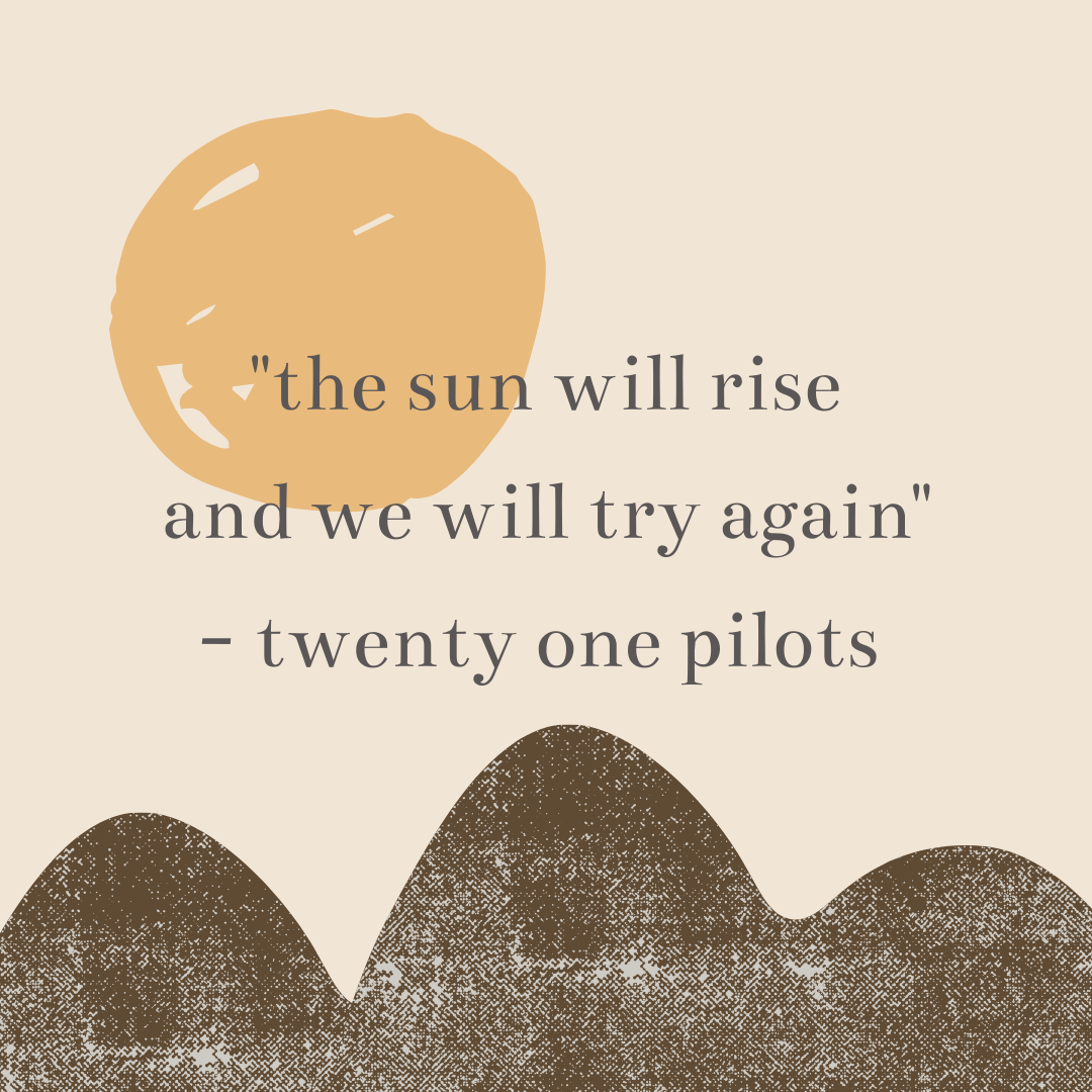 cc369__'s tweet photo. A lyric to live by. We have been living in one of the most trying times as a whole and though it might seem like there isn’t a shortage of bad news, remember that no matter what, the sun always rises, and we will try again. 

#cecilecorreasays #livelifebeautifully #cchappydays https://t.co/JXo72ualf1